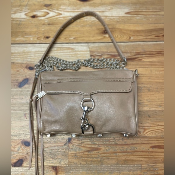 Rebecca Minkoff Mini Mac Tan Leather Crossbody Bag - Picture 1 of 2